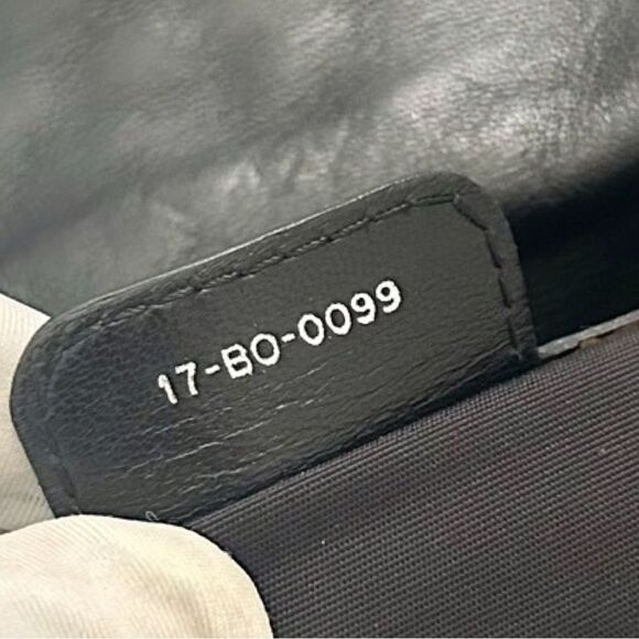 Authentic Christian Dior Black Cannage Quilted Lambskin Leather New Lock Bag - Picture 11 of 13